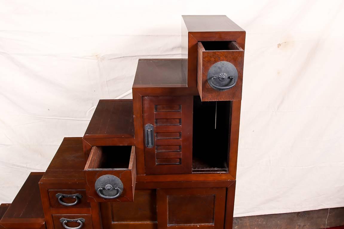 Asian Tall Stacking Tansu Chest