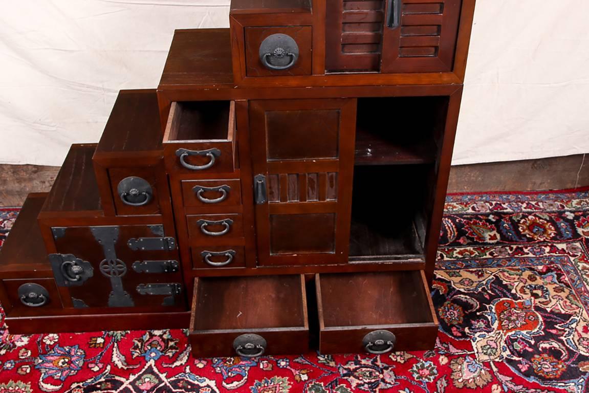20th Century Tall Stacking Tansu Chest