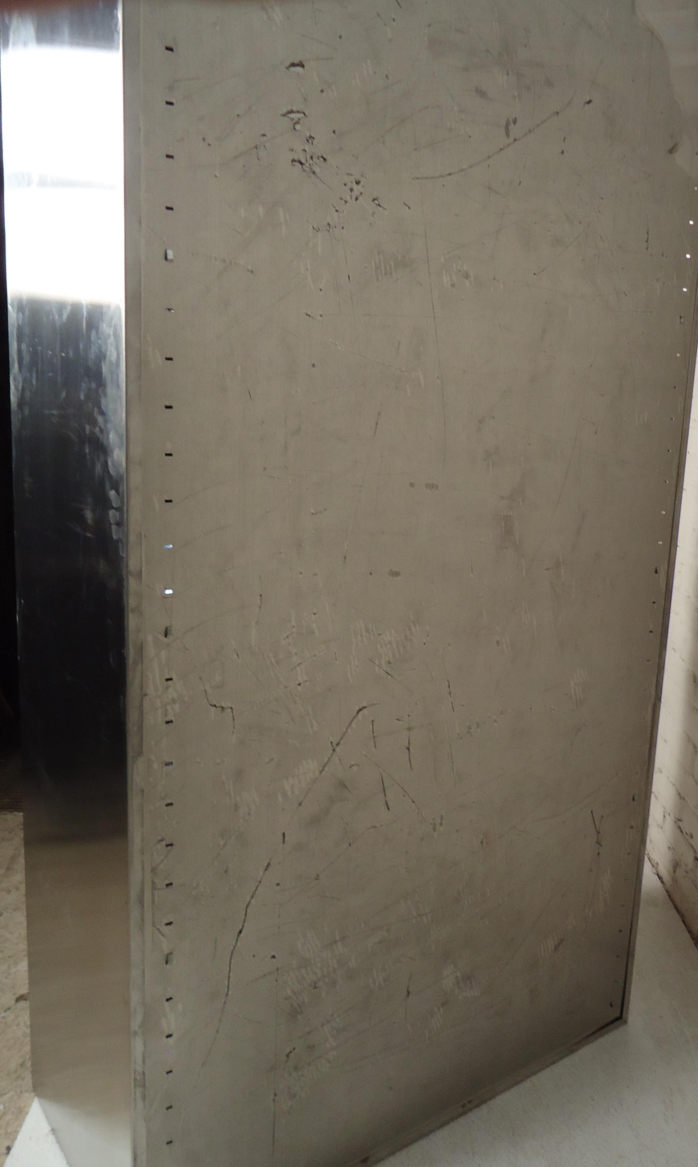 Tall Stainless Steel Cabinet In Good Condition In Brooklyn, NY
