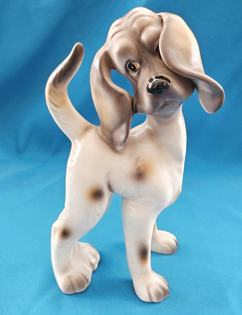 Escultura de cachorro / perro de porcelana MCM de 20 cm de alto - OFERTA DE CIERRE en venta 3