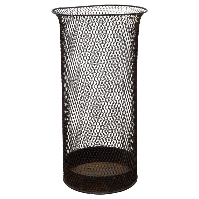 Tall Steel Mesh Waste Basket, circa 1920 at 1stDibs tall wire waste