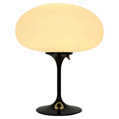 Tall Stemlite Table Lamp by Designline in Black with White Frosted Shade