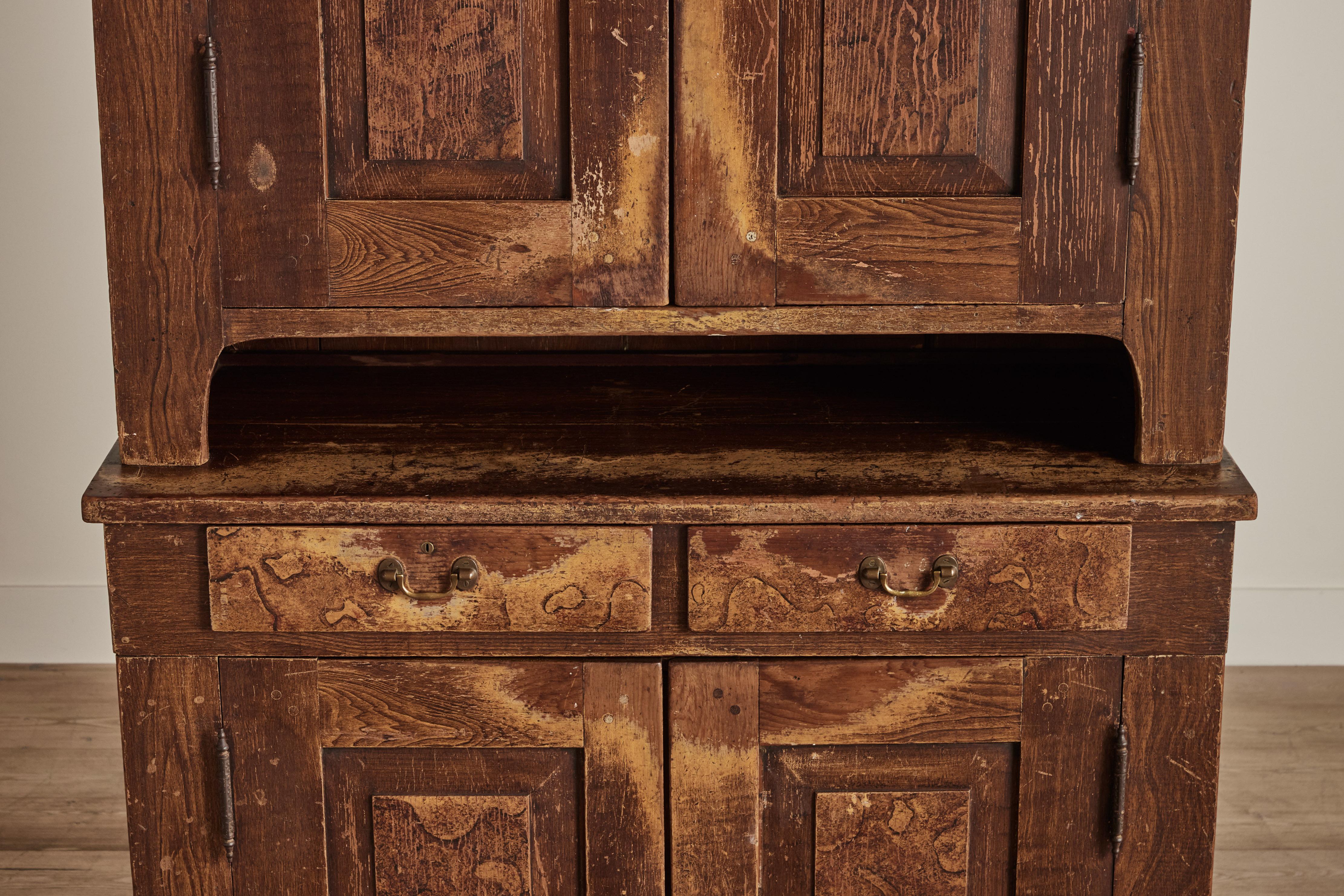Metal Tall Stepback Cupboard