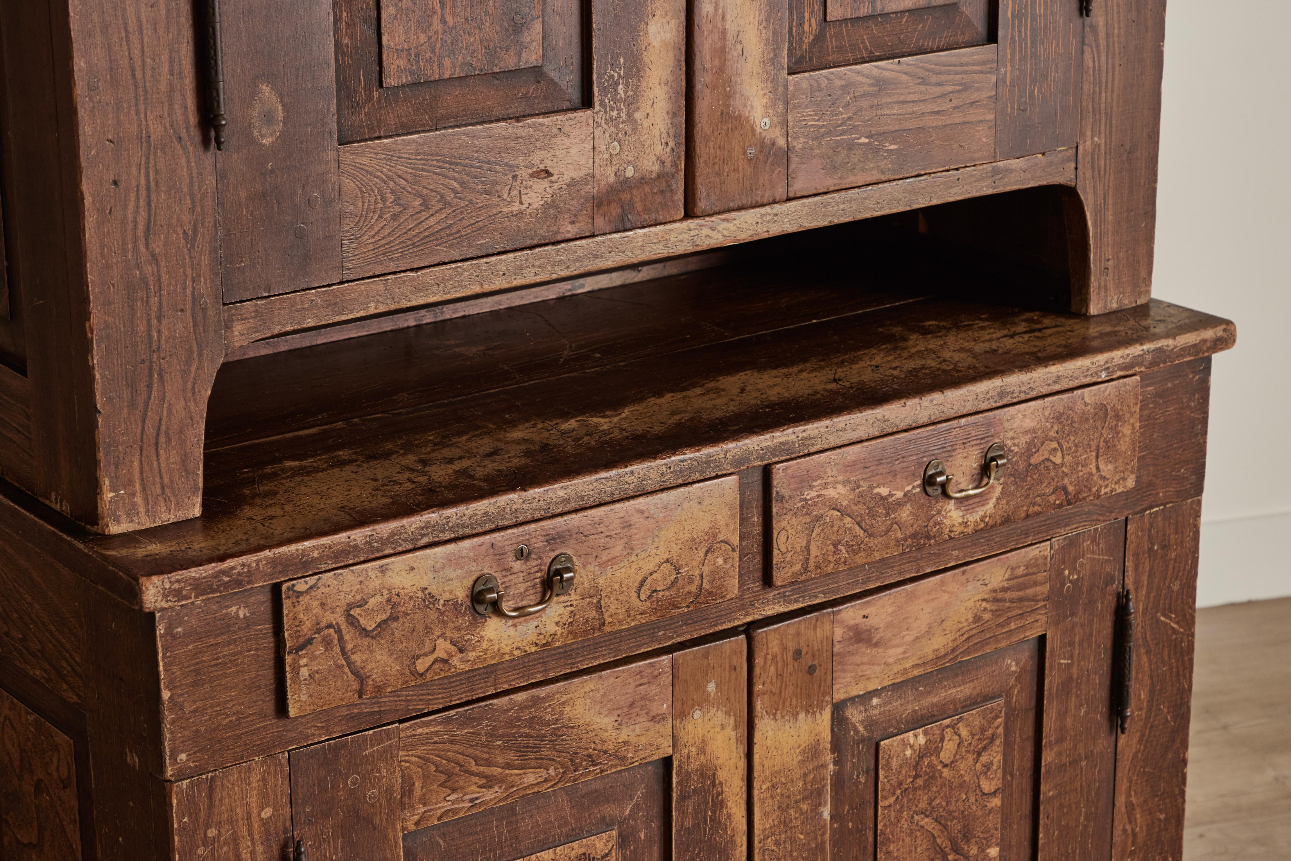 Tall Stepback Cupboard 1