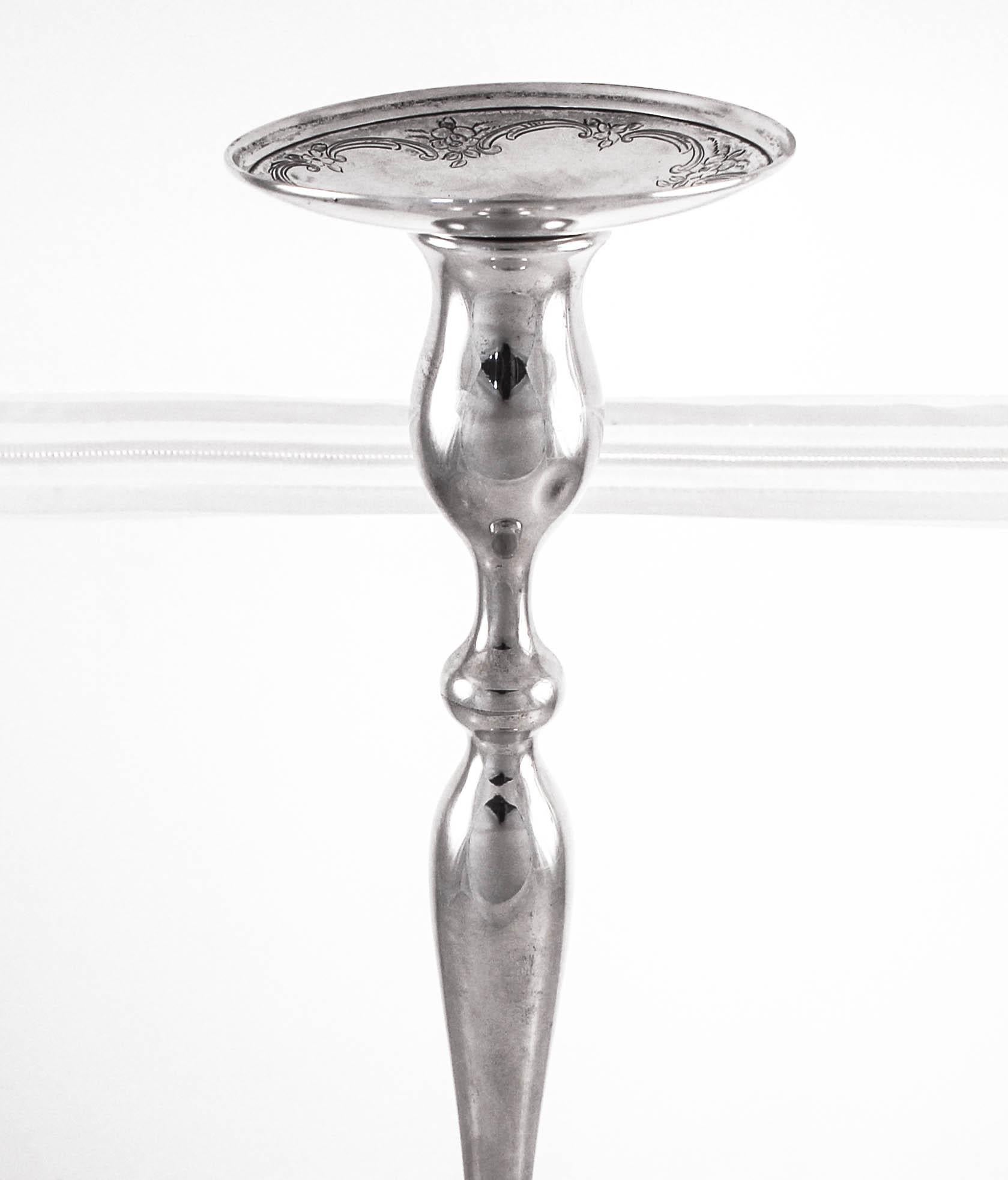 American Tall Sterling Candlesticks For Sale