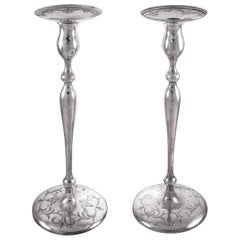 Tall Sterling Candlesticks