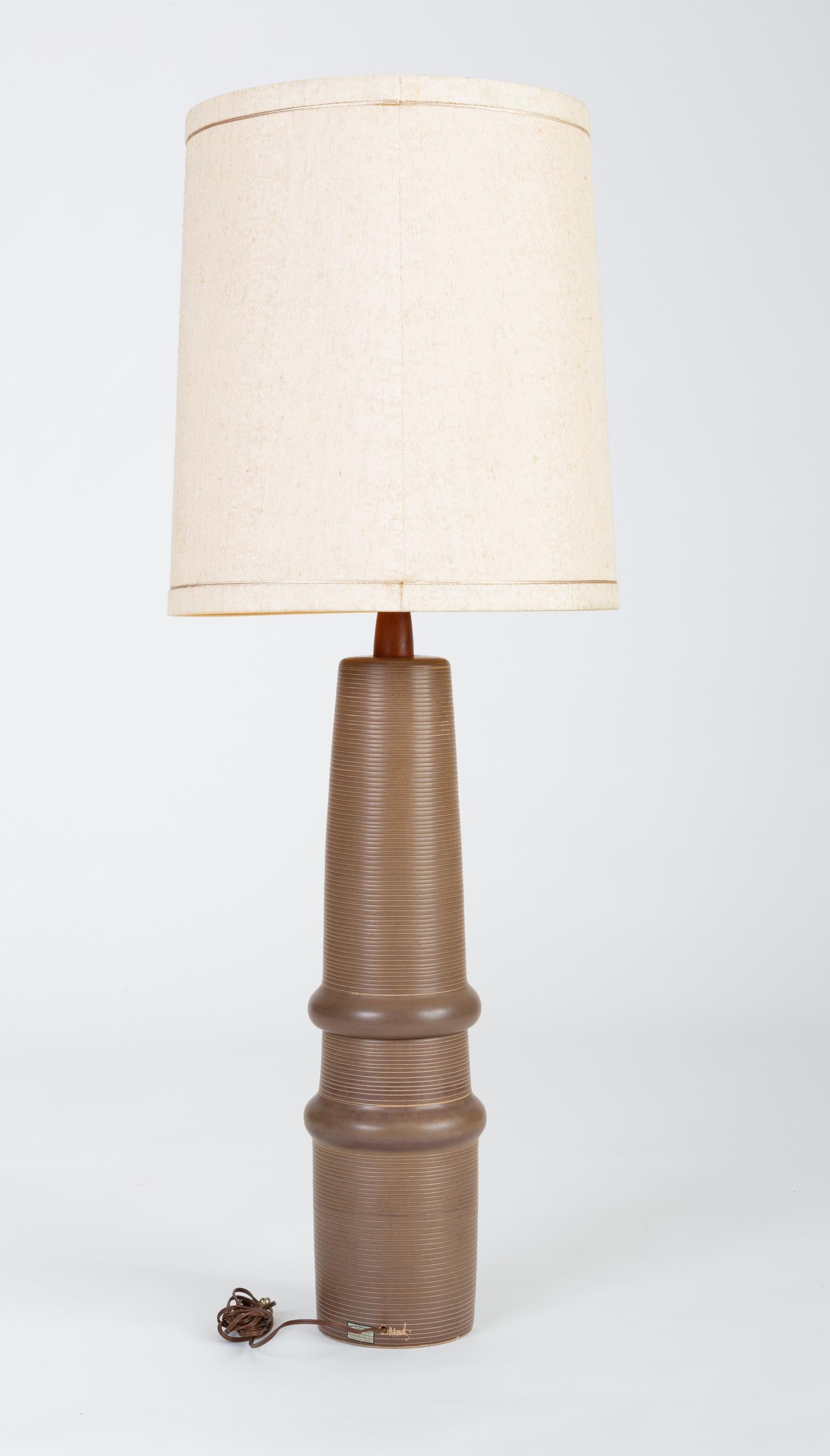 American Tall Stoneware Lamp by Gordon and Jane Martz for Marshall Studios