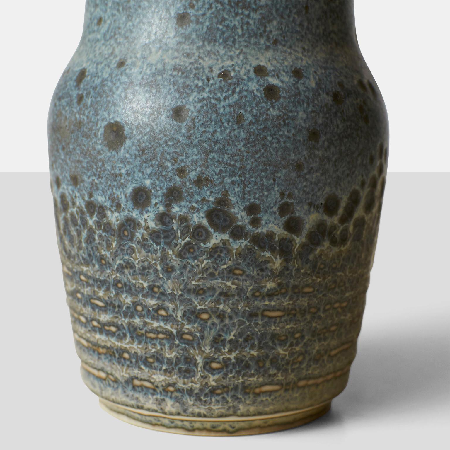 Swedish Tall Stoneware Vase by Gunnar Nylund For Sale