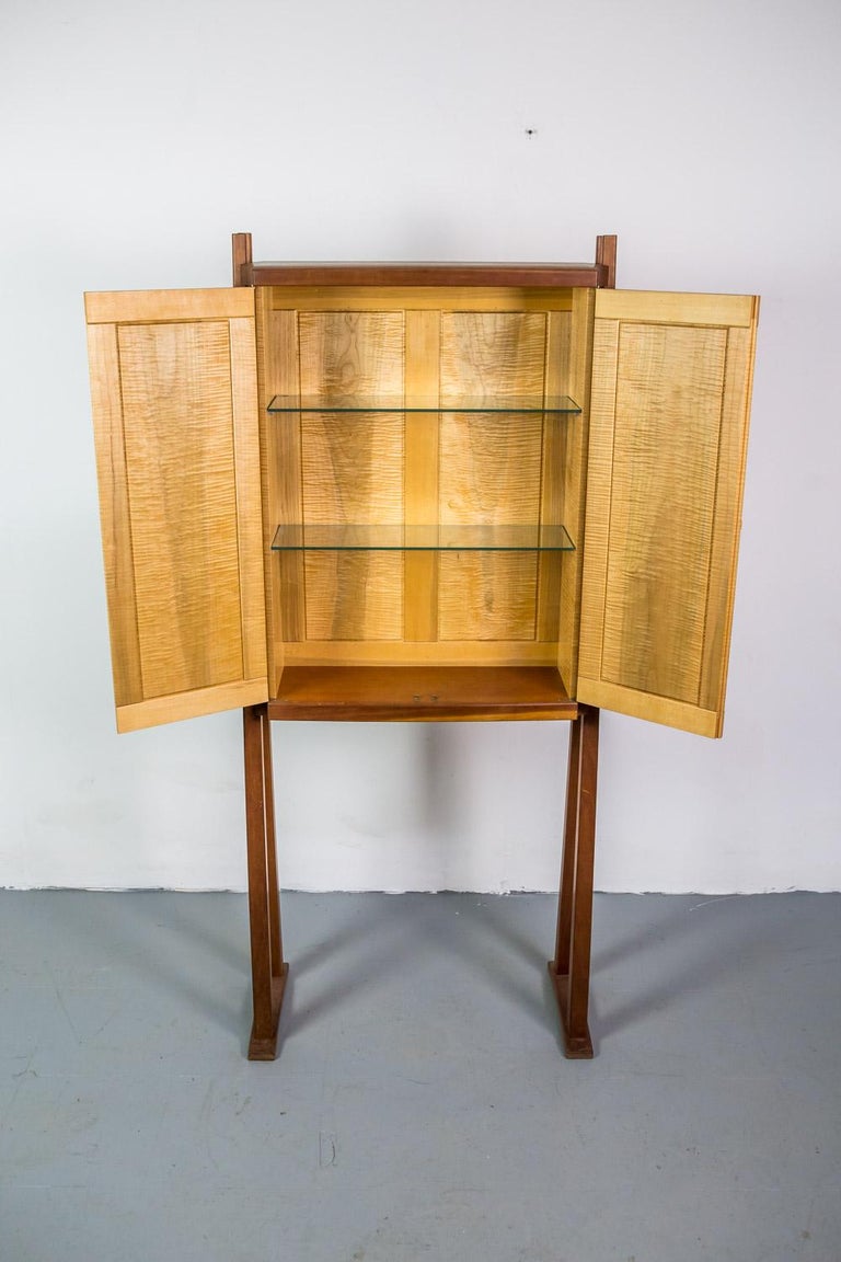 Tall Studio Cabinet in Wood by an American Craftsman For ...