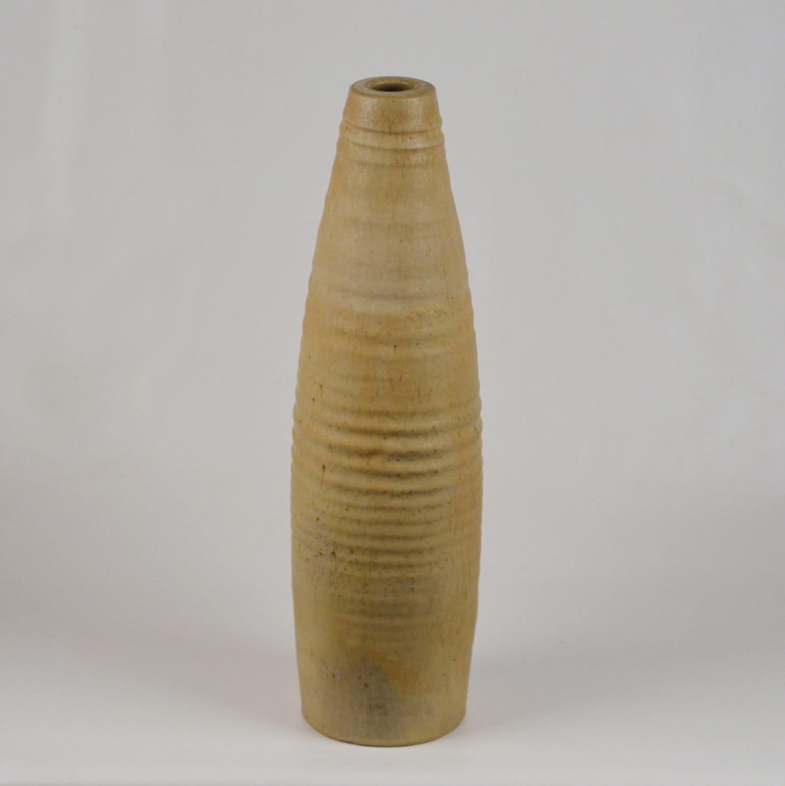 Mid-Century Modern Tall Studio Pottery 1960's Earth Tone Vase  For Sale