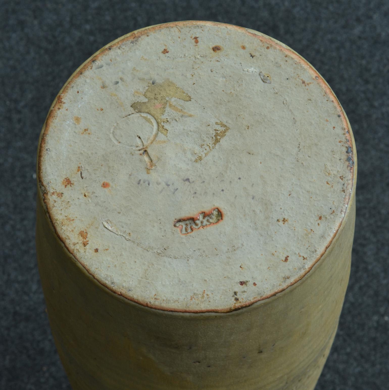 Tall Studio Pottery 1960's Earth Tone Vase  For Sale 1