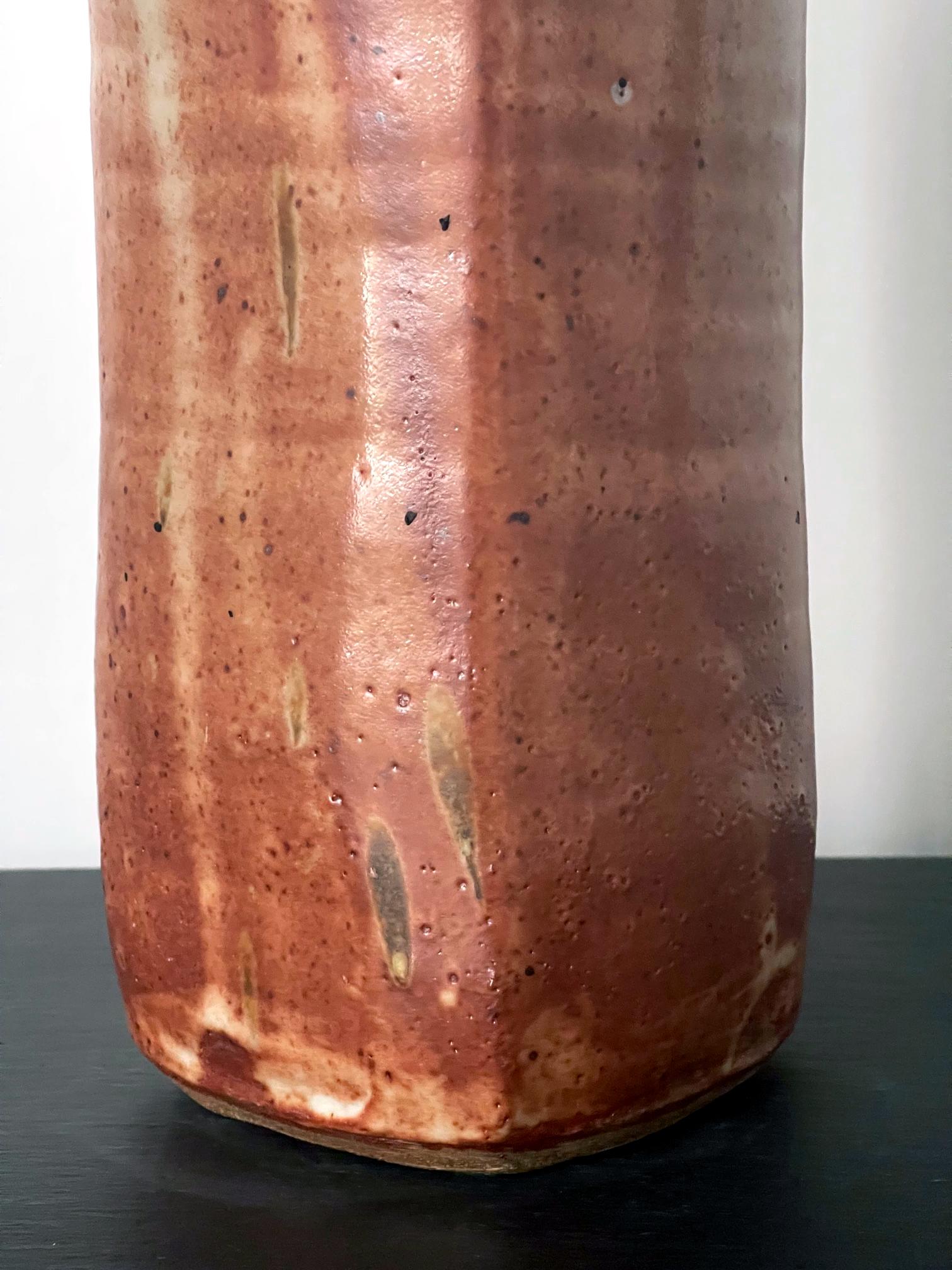 Vaso alto Studio Pottery in ceramica smaltata Warren Mackinzie in vendita 4