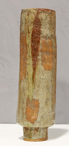 Tall Studio Pottery Vessel Illegibly Signed "Birdie", Dtd 2/79