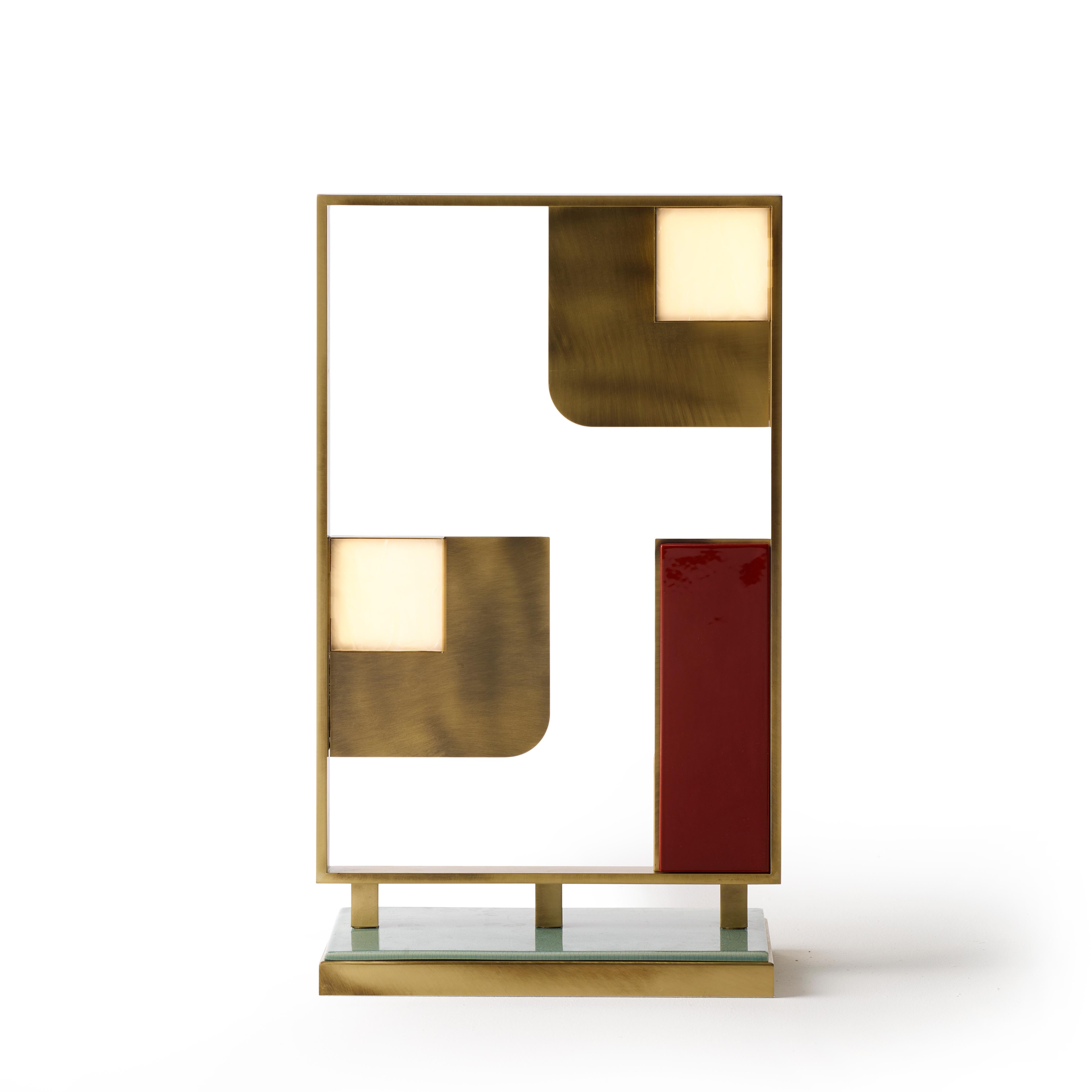 Contemporary Tall Sunset Table Lamp by Marioni For Sale