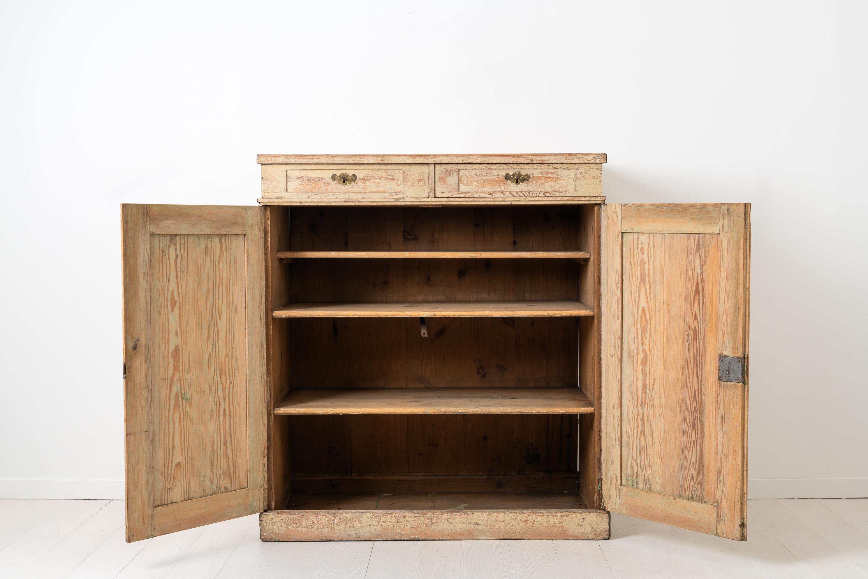 Hand-Crafted Tall Swedish Late Gustavian Sideboard in Pine
