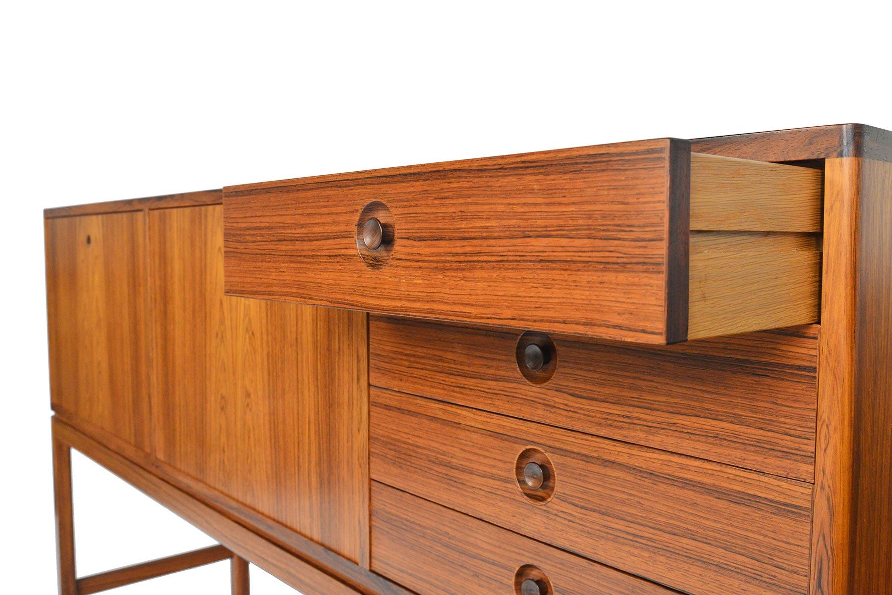 Tall Swedish Mid-Century Modern Rosewood Credenza 6