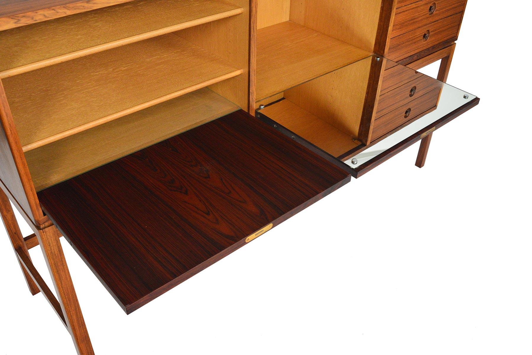 20th Century Tall Swedish Mid-Century Modern Rosewood Credenza