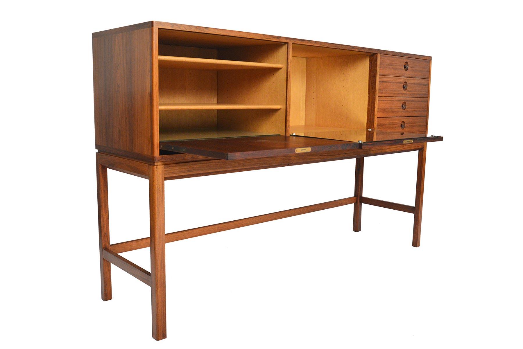 Tall Swedish Mid-Century Modern Rosewood Credenza 1