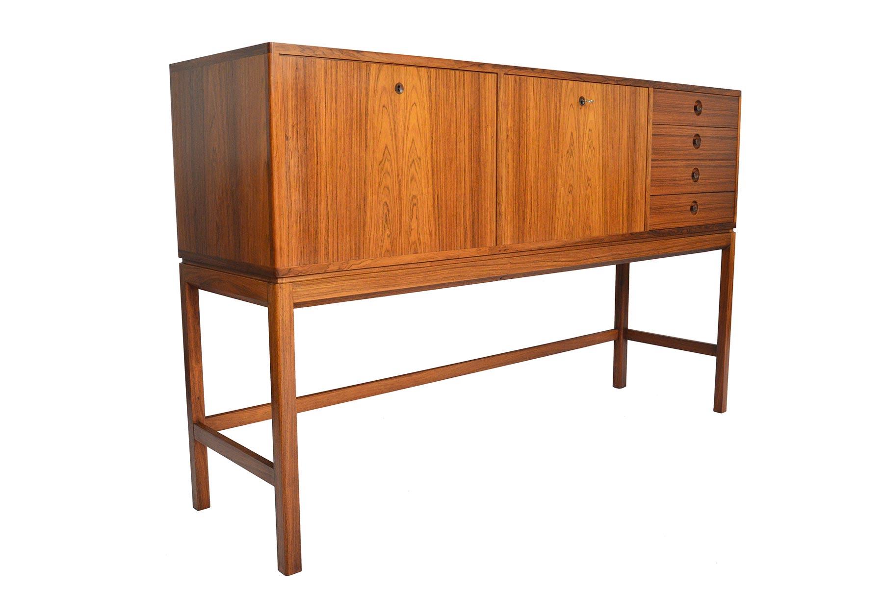 Tall Swedish Mid-Century Modern Rosewood Credenza 2