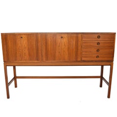 Tall Swedish Mid-Century Modern Rosewood Credenza
