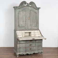 Tall Swedish Oak Secretary Bureau, circa 1780-1800
