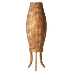 Tall Swedish Pinewood Table Lamp, 1960s