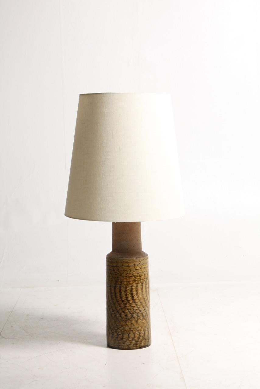 Decorative ceramic lamp designed and made by Nils Kähler, Made in Denmark in the 1960s. Great original condition.