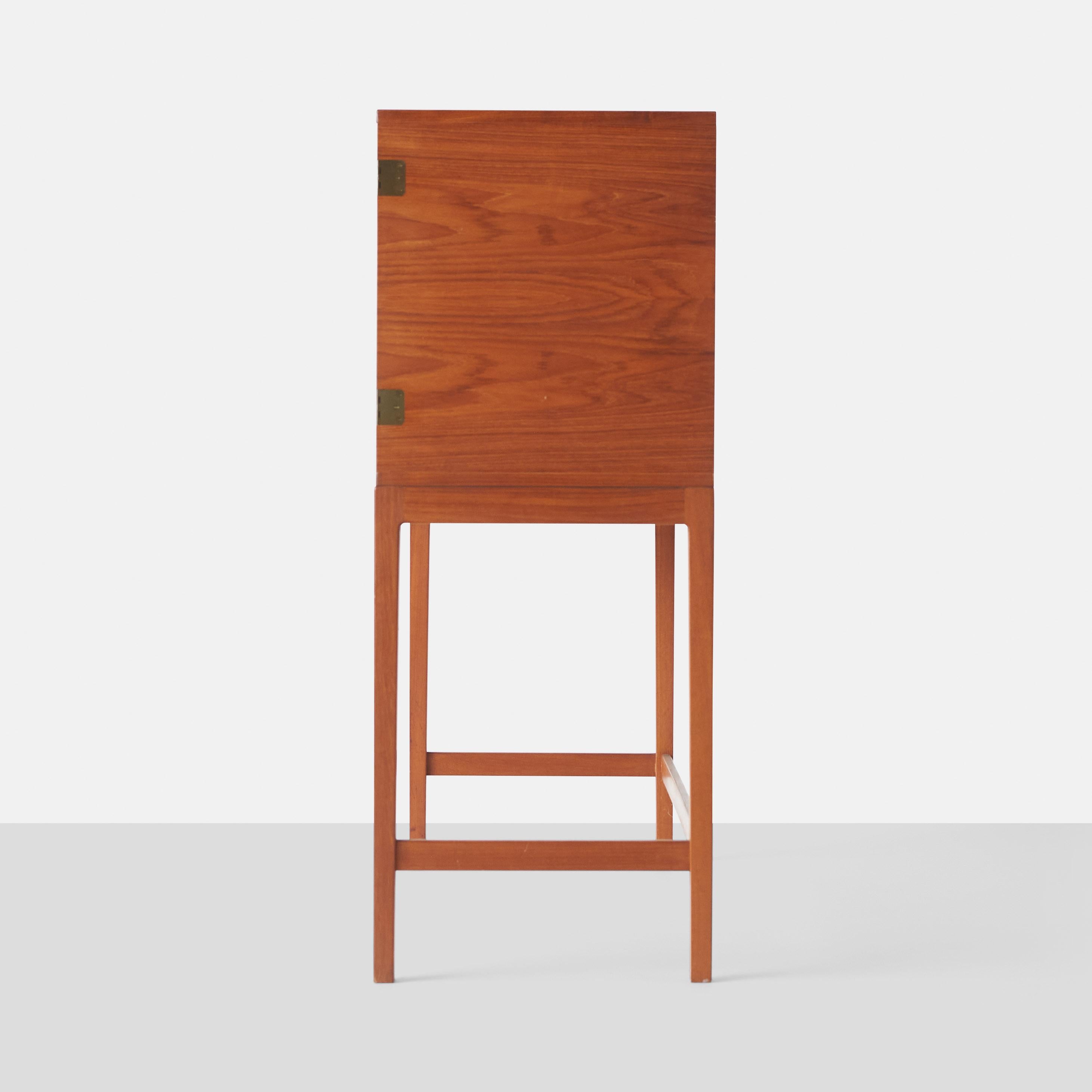 Tall Teak Cabinet by Svend Langkilde Cabinet In Good Condition For Sale In San Francisco, CA