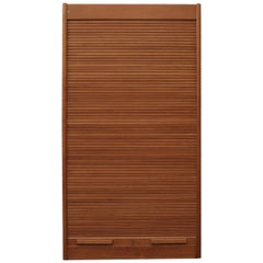 Tall Teak Cabinet with Tambourd Door by Eeka