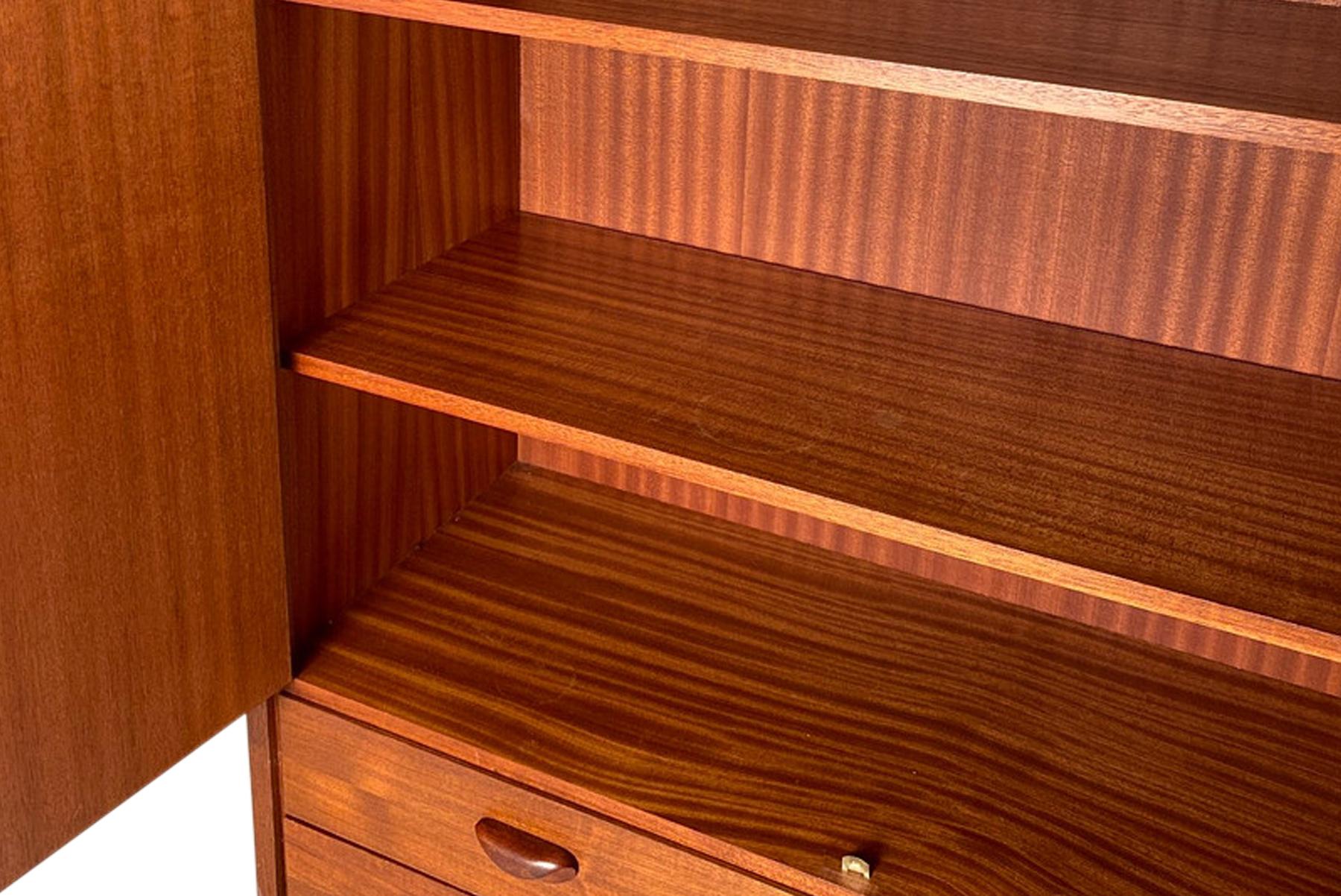 Tall Teak Cupboard by Louis Van Teeffelen In Excellent Condition For Sale In Berkeley, CA