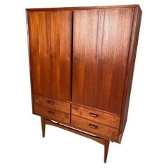 Vintage Tall Teak Cupboard by Louis Van Teeffelen