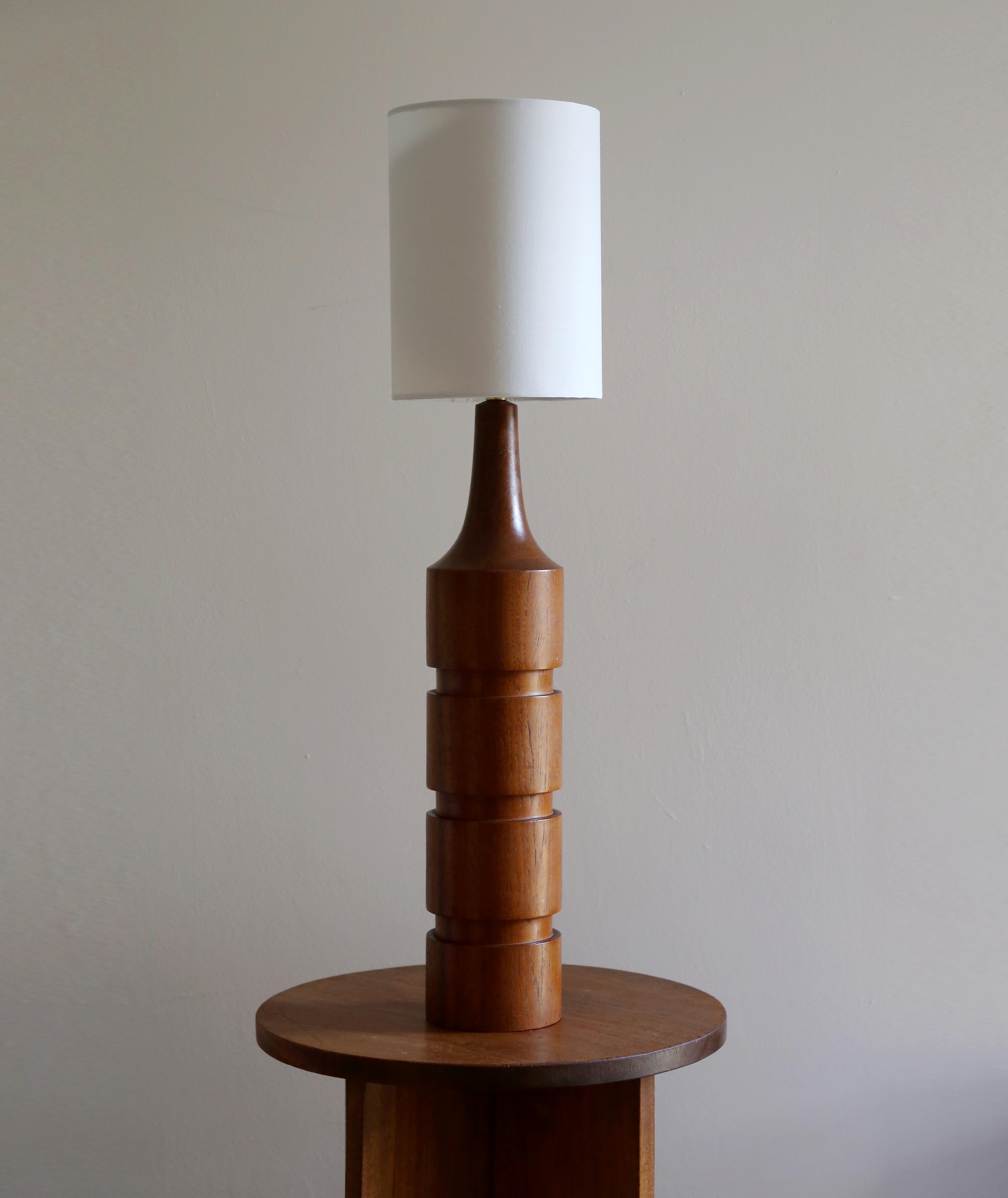 Mid-Century Modern Tall teak Mid Century Danish lamp