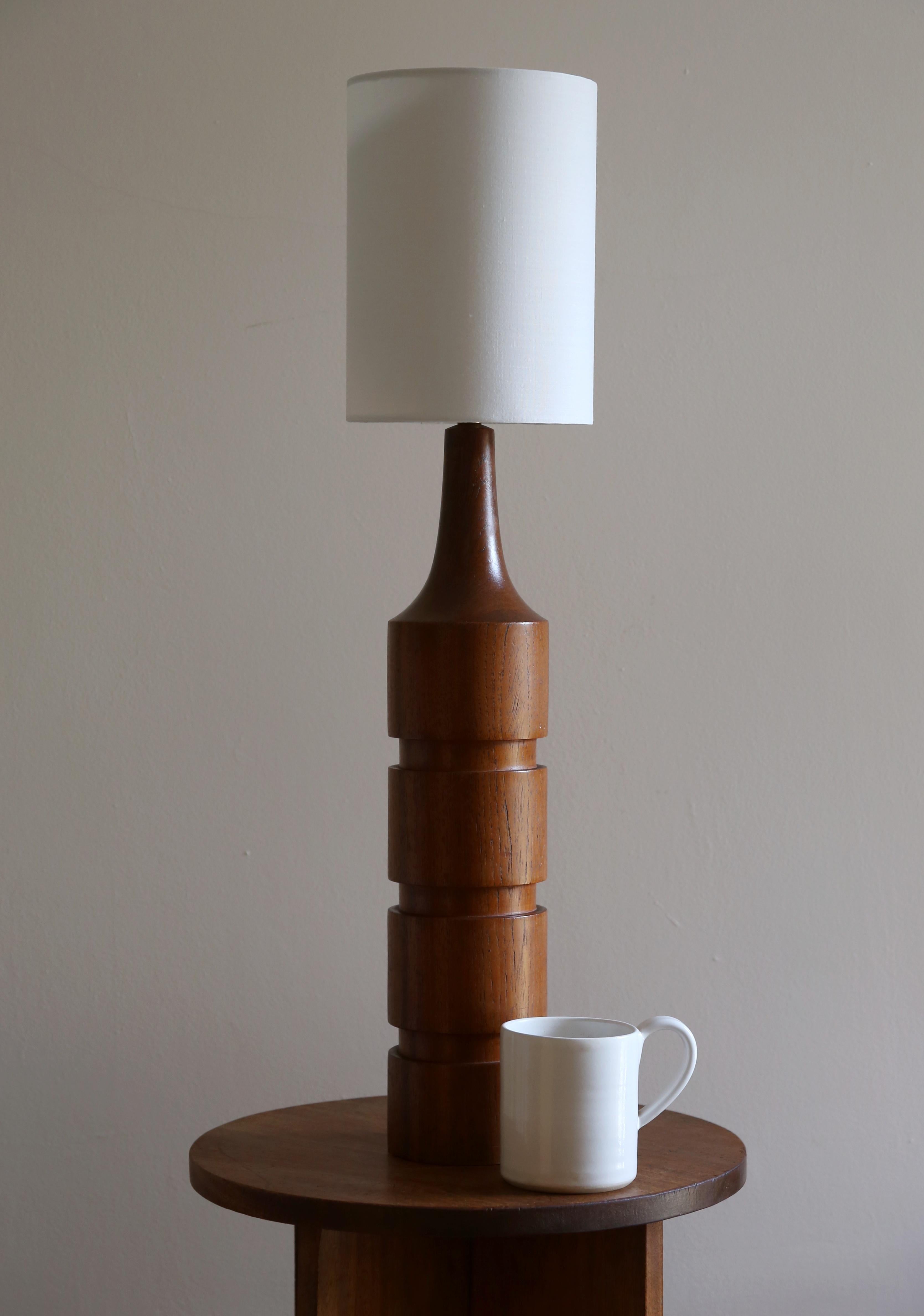 Teak Tall teak Mid Century Danish lamp