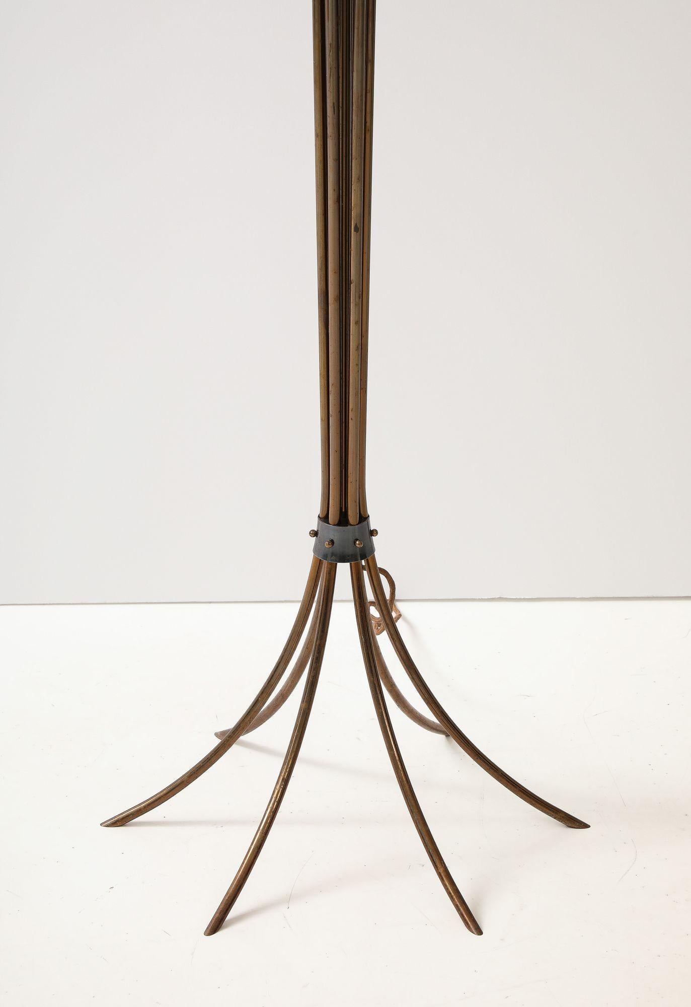Mid-Century Modern Tall Ten Light French Floor Lamp For Sale