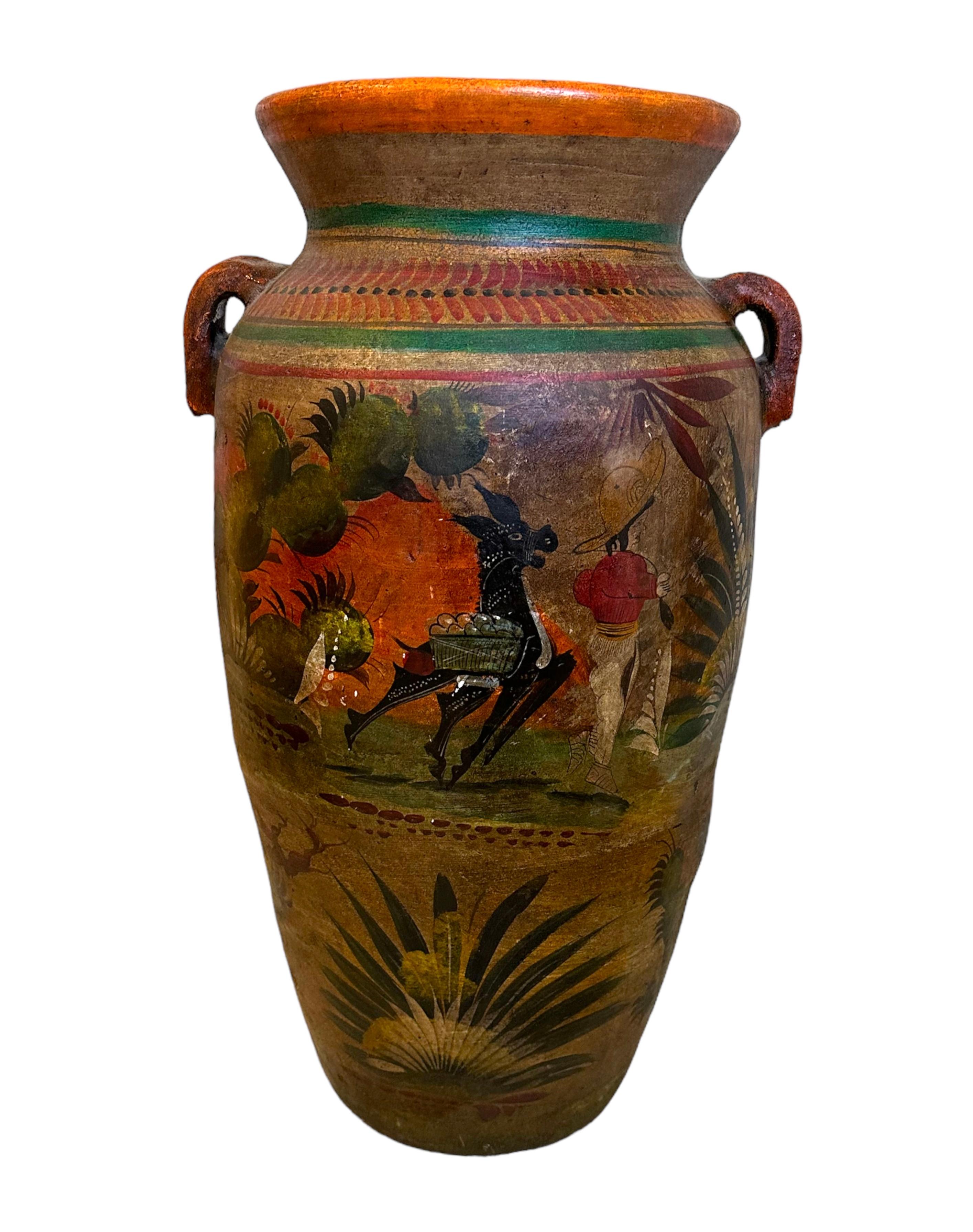 terracotta floor vase