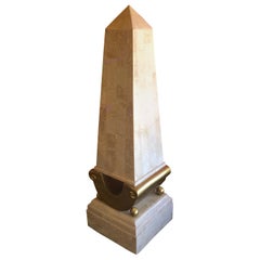Tall Tessellated Stone Obelisk in the Style of Marquis of Beverly Hills