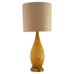 Tall Textured and Glazed Ceramic Lamp, 1960s