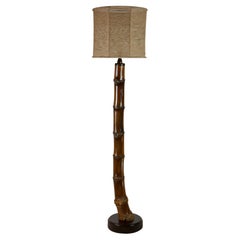 Tall Thick Bamboo Floor Lamp from France, 1960