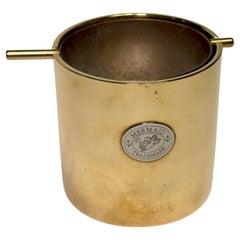 Tall Thick Solid Brass Ashtray by Arne Jacobsen For Stelton, Denmark 1960's