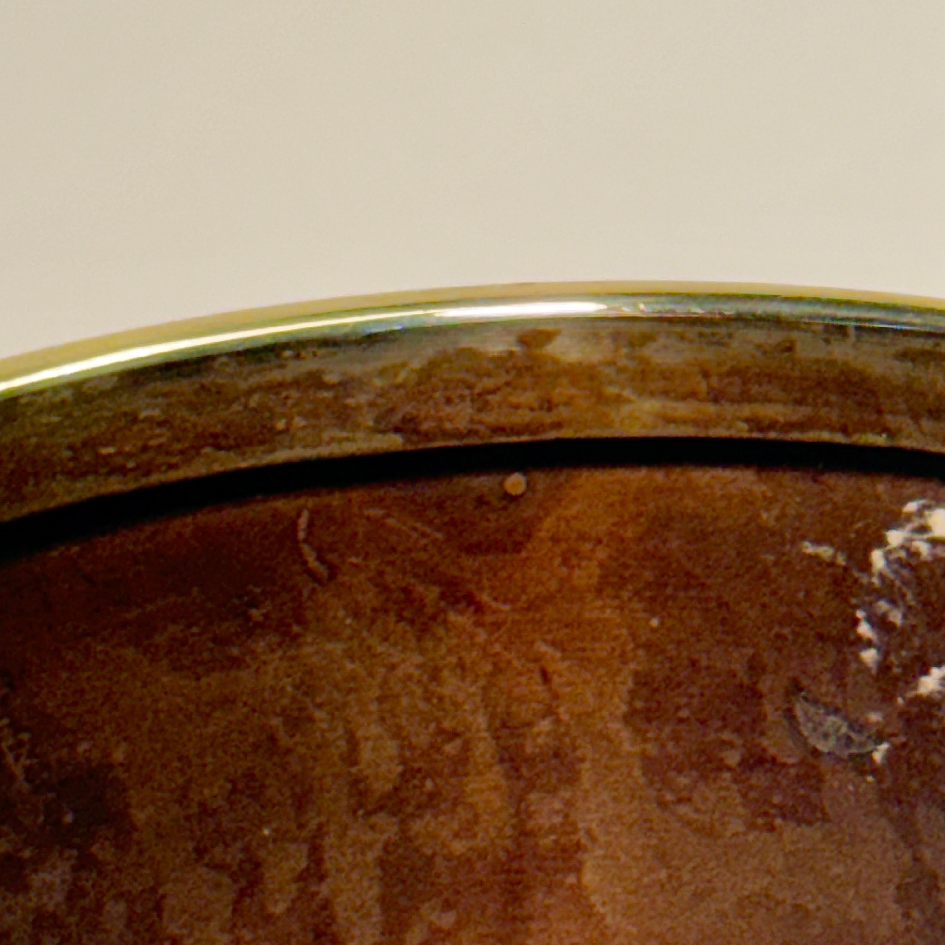 Tall Thick Solid Brass Ashtray by Arne Jacobsen For Stelton, Denmark 1960's 1