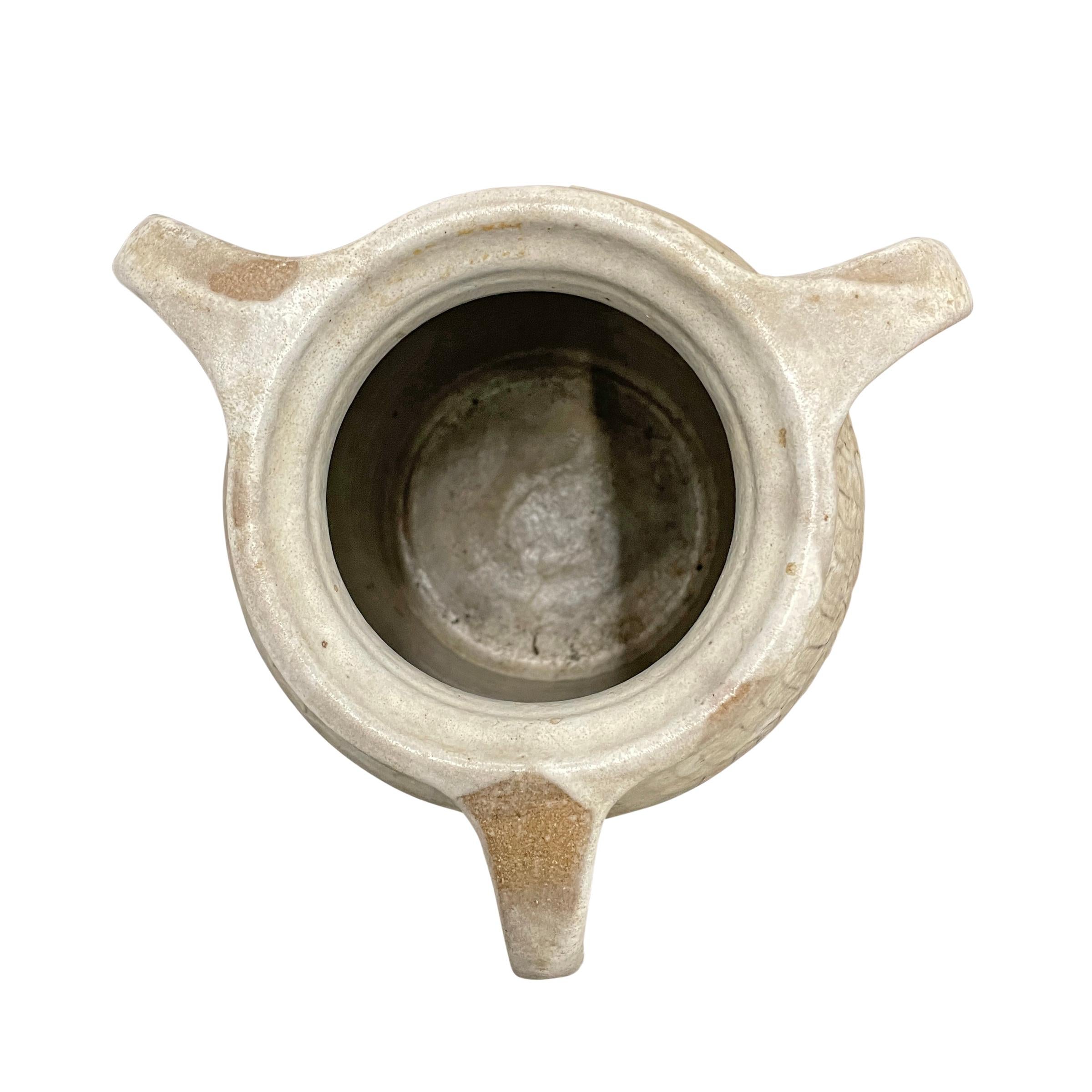 Three Handled Pot Tall Three-Handled Studio Pottery Vase For Sale at 1stDibs