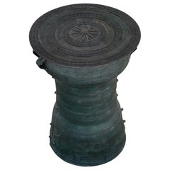 Tall Southeast Asian Bronze Rain Drum /Dong Son Drum