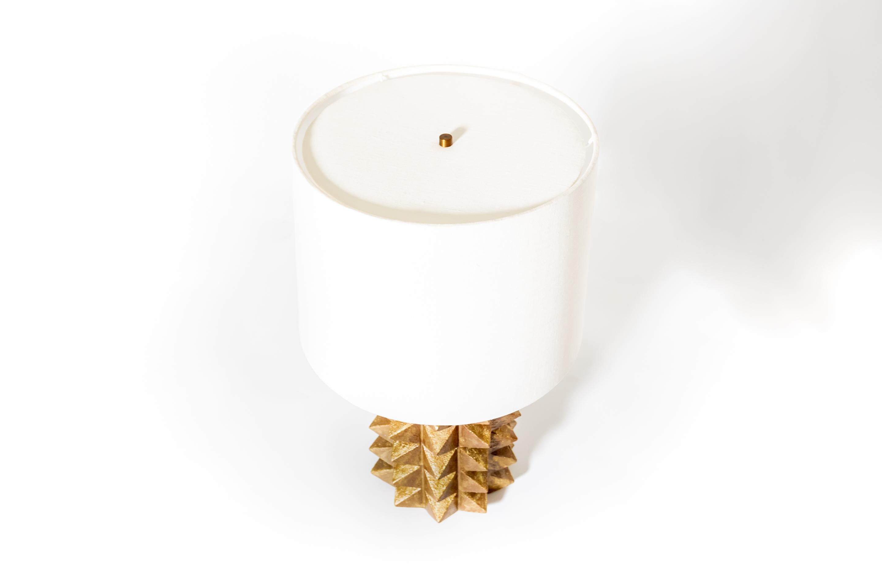 Modern Tall Toria Table Lamp in Gold Dusted Bronze by Brian Chaaban For Sale