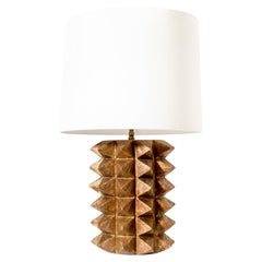 Grande lampe de bureau Toria en bronze poudré d'or de Brian Chaaban