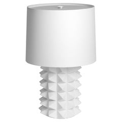 Grande lampe de bureau Toria en plâtre blanc de Brian Chaaban