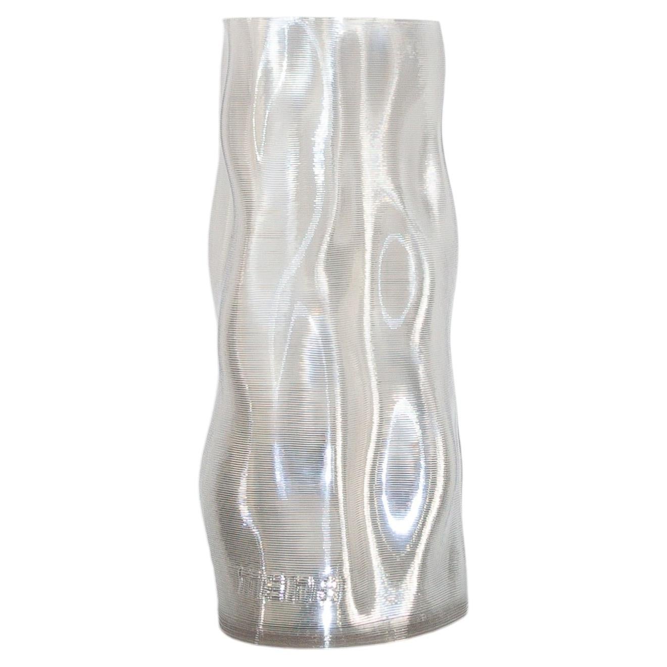 Tall Transparent Magma Vase by Mana - Recycled Plastic, Post-Modern For Sale