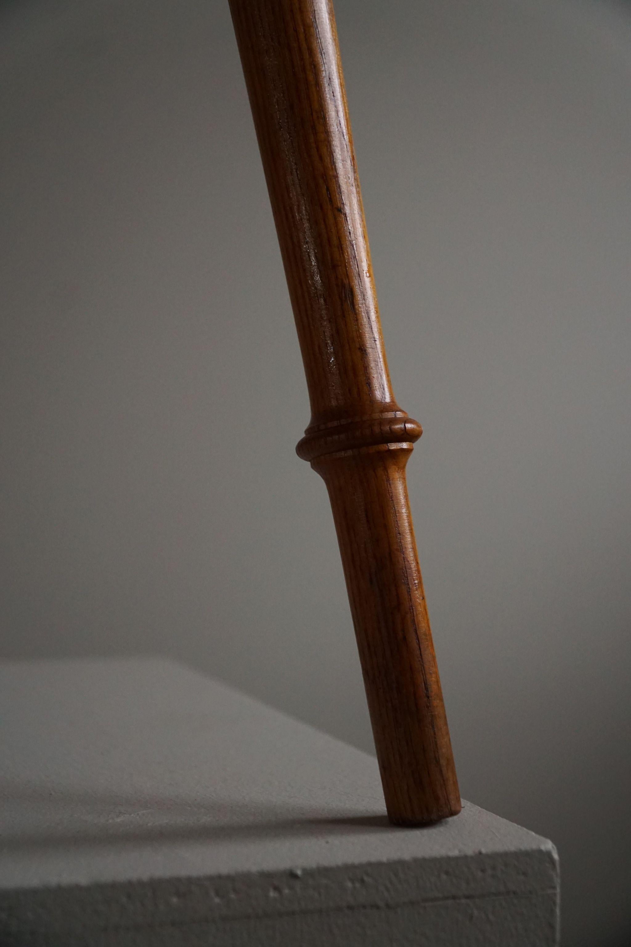Tall Tripod Stool in Solid Pine, by a Danish Cabinetmaker, Mid Century, Ca 1960s For Sale 4