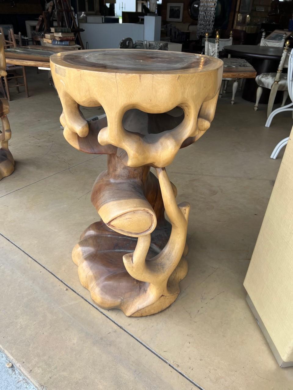 Contemporary Tall Truffle Trunk Pedestal '2 Available' For Sale