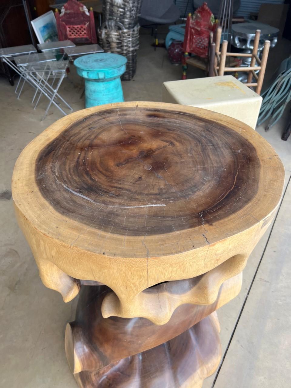 Wood Tall Truffle Trunk Pedestal '2 Available' For Sale
