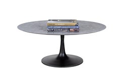 Grande table basse Tulip avec plateau en rocas Azul